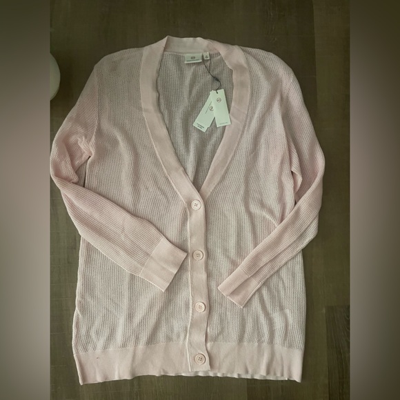 NWT AG Cashmere blend Pink Cardigan - Picture 5 of 8